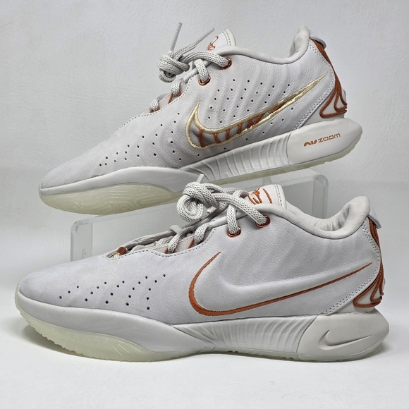 Nike LeBron XXI 21 Akoya Light Bone Campfire Shoes FV2345-001 Size 8.5 B-GRADE main image 7